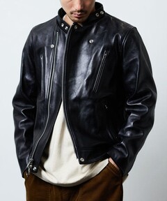 RISEY ライジー コーチ ライダース レザー ジャケット ブラック2 RISEY（ライジー）の「RISEY MCAC2 JACKET（ライダース
