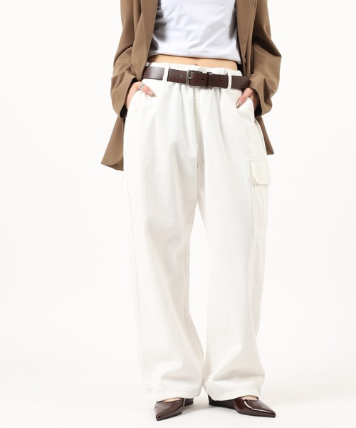 Jungle Storm(ジャングルストーム)の「Easy work pants / イージーワークパンツ unisex(カーゴパンツ・メンズ・ネイビー/ブラック系1/サックスブルー/ブラック/アイボリー・FREE)」の1枚目の写真