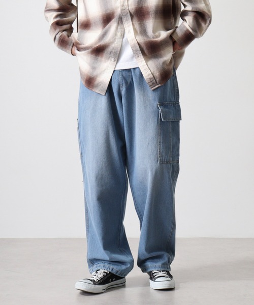 Jungle Storm(ジャングルストーム)の「Easy work pants / イージーワークパンツ unisex(カーゴパンツ・メンズ・ネイビー/ブラック系1/サックスブルー/ブラック/アイボリー・FREE)」の12枚目の写真