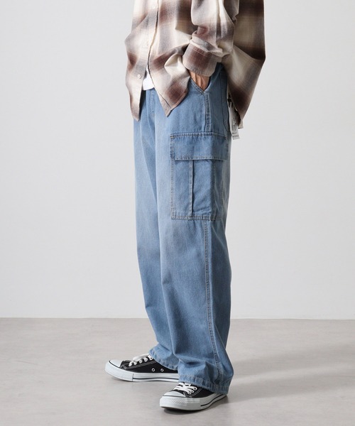 Jungle Storm(ジャングルストーム)の「Easy work pants / イージーワークパンツ unisex(カーゴパンツ・メンズ・ネイビー/ブラック系1/サックスブルー/ブラック/アイボリー・FREE)」の11枚目の写真