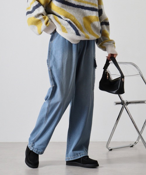 Jungle Storm(ジャングルストーム)の「Easy work pants / イージーワークパンツ unisex(カーゴパンツ・メンズ・ネイビー/ブラック系1/サックスブルー/ブラック/アイボリー・FREE)」の7枚目の写真