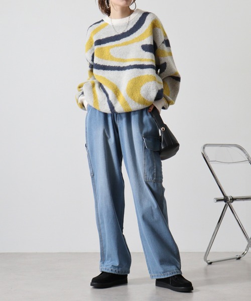 Jungle Storm(ジャングルストーム)の「Easy work pants / イージーワークパンツ unisex(カーゴパンツ・メンズ・ネイビー/ブラック系1/サックスブルー/ブラック/アイボリー・FREE)」の9枚目の写真