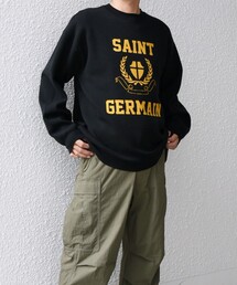 SHIPS any:〈手洗い可能〉クラブロゴ ジャカード ニット◇