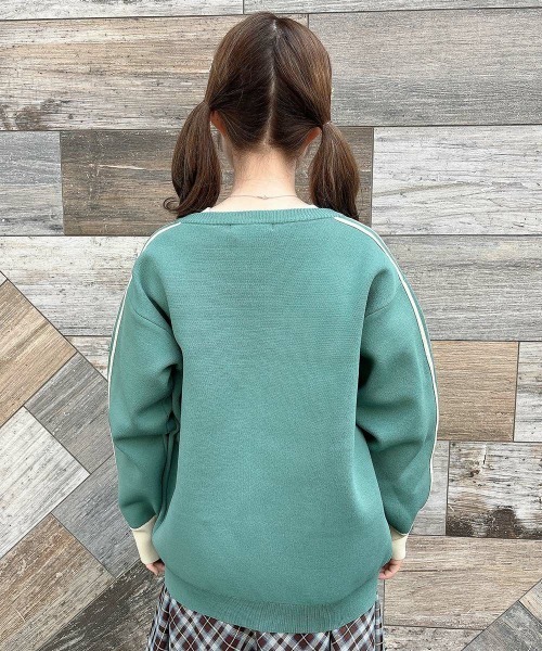 F i.n.t(フィント)の「トラックラインニットカーディガン/fint(カーディガン/ボレロ・レディース・ベージュ/レッド/グリーン・FREE)」の10枚目の写真