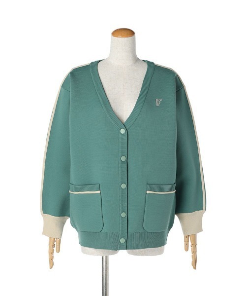 F i.n.t(フィント)の「トラックラインニットカーディガン/fint(カーディガン/ボレロ・レディース・ベージュ/レッド/グリーン・FREE)」の18枚目の写真