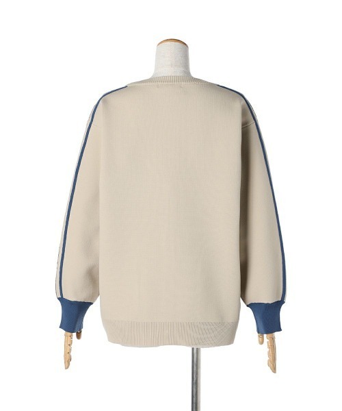 F i.n.t(フィント)の「トラックラインニットカーディガン/fint(カーディガン/ボレロ・レディース・ベージュ/レッド/グリーン・FREE)」の20枚目の写真