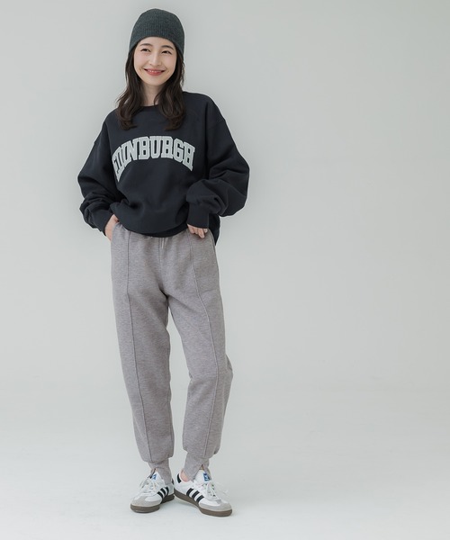 裏起毛 ピンタック 裾スリット ジョガーパンツ（その他パンツ）｜coca