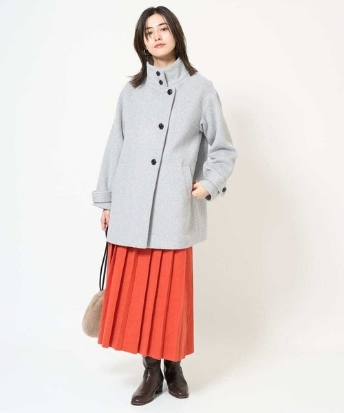 a.v.v(アーヴェヴェ)の「【洗える】プリーツニットスカート【セットアップ対応】(スカート・レディース・ブルー/オレンジ/アイボリー/ミント/グレー/ブラック/ライトグレー・40/36/38)」の14枚目の写真