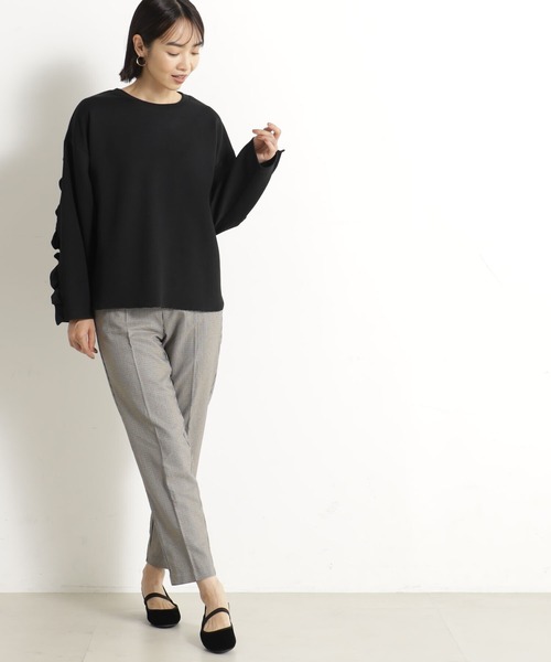 FOUND GOOD（ファウンドグッド）の「ポンチバックフリルPO/LS（Tシャツ/カットソー・レディース・ベージュ/ホワイト系5/ブルー系2/ブラック・L/M/S）」の9枚目の写真