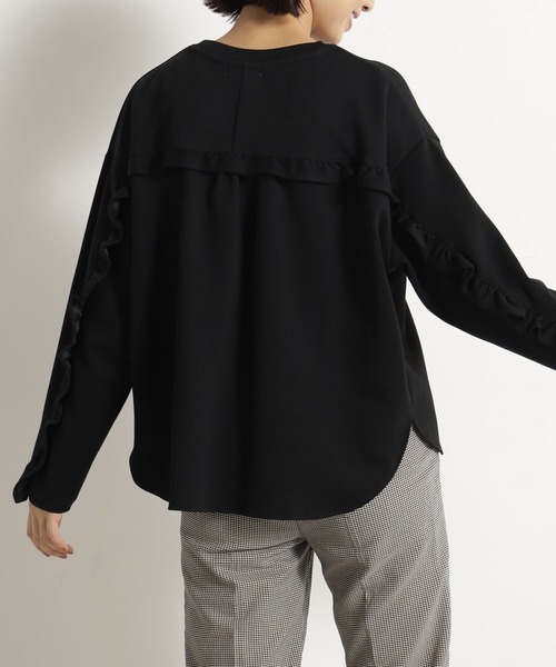 FOUND GOOD（ファウンドグッド）の「ポンチバックフリルPO/LS（Tシャツ/カットソー・レディース・ベージュ/ホワイト系5/ブルー系2/ブラック・L/M/S）」の10枚目の写真