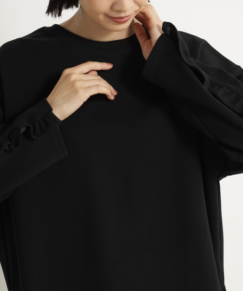 FOUND GOOD（ファウンドグッド）の「ポンチバックフリルPO/LS（Tシャツ/カットソー・レディース・ベージュ/ホワイト系5/ブルー系2/ブラック・L/M/S）」の12枚目の写真