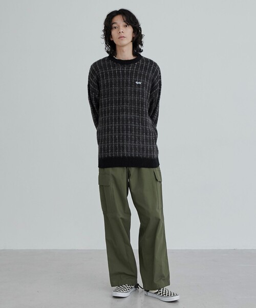 PENNEYS（ぺニーズ）の「Penneys（ぺニーズ）別注ジャガードクルーネックニット（ニット/セーター・メンズ・ブラック/ベージュ/ネイビー/オフホワイト・M/L/XL）」の5枚目の写真