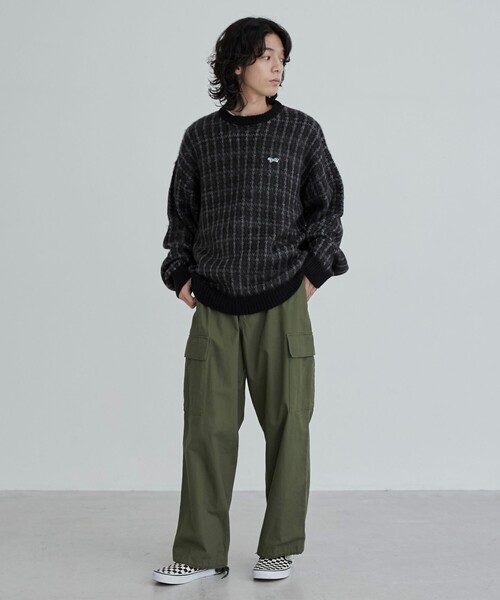 PENNEYS（ぺニーズ）の「Penneys（ぺニーズ）別注ジャガードクルーネックニット（ニット/セーター・メンズ・ブラック/ベージュ/ネイビー/オフホワイト・M/L/XL）」の7枚目の写真