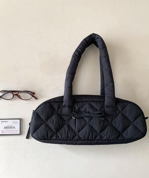 WEGO（ウィゴー）の「WEGO/パフリボンハンドバッグ（ハンドバッグ・レディース・グリーン/アイボリー/ブラック・FREE）」の17枚目の写真