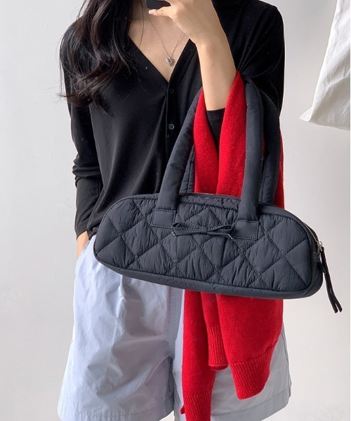 WEGO（ウィゴー）の「WEGO/パフリボンハンドバッグ（ハンドバッグ・レディース・グリーン/アイボリー/ブラック・FREE）」の19枚目の写真