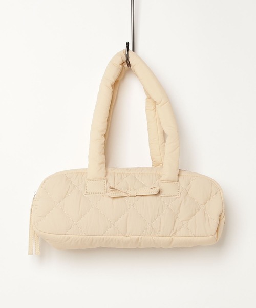 WEGO（ウィゴー）の「WEGO/パフリボンハンドバッグ（ハンドバッグ・レディース・グリーン/アイボリー/ブラック・FREE）」の11枚目の写真