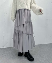 archives | マットサテンシャーリングティアードスカート(スカート)