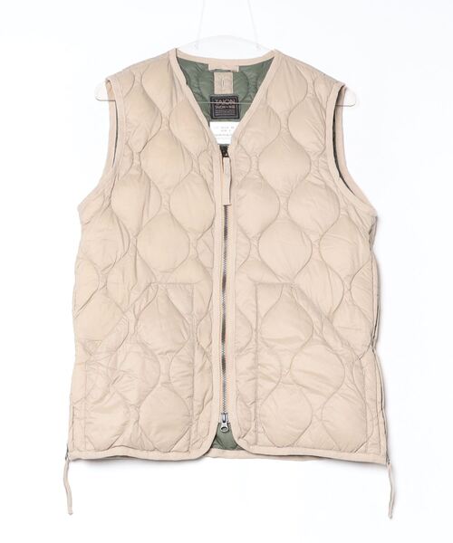 【TAION】タイオン MILITARY V NECK W-ZIP DOWN VEST TAION-001ALSZML-1（ベスト）｜TAION（タイオン）