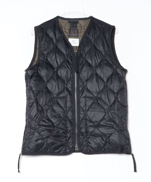 TAION（タイオン）の「【TAION】タイオン MILITARY V NECK W-ZIP DOWN VEST TAION-001ALSZML-1（ベスト・メンズ・ベージュ系その他/ネイビー/ブラック/ダークオリーブ/その他・SMALL/MEDIUM/LARGE/X-LARGE/XX-LARGE）」の9枚目の写真