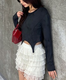 FOREVER 21 | 【2024FW】モヤ柄コンパクトカットソー(Tシャツ/カットソー)