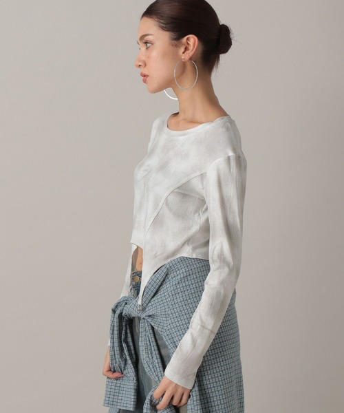 FOREVER 21（フォーエバー トゥエンティーワン）の「【2024FW】モヤ柄コンパクトカットソー（Tシャツ/カットソー・レディース・ナチュラル/ピンク/ブラック・FREE）」の17枚目の写真