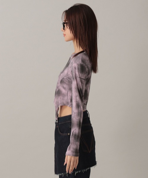 FOREVER 21（フォーエバー トゥエンティーワン）の「【2024FW】モヤ柄コンパクトカットソー（Tシャツ/カットソー・レディース・ナチュラル/ピンク/ブラック・FREE）」の20枚目の写真