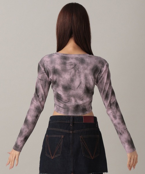 FOREVER 21（フォーエバー トゥエンティーワン）の「【2024FW】モヤ柄コンパクトカットソー（Tシャツ/カットソー・レディース・ナチュラル/ピンク/ブラック・FREE）」の21枚目の写真