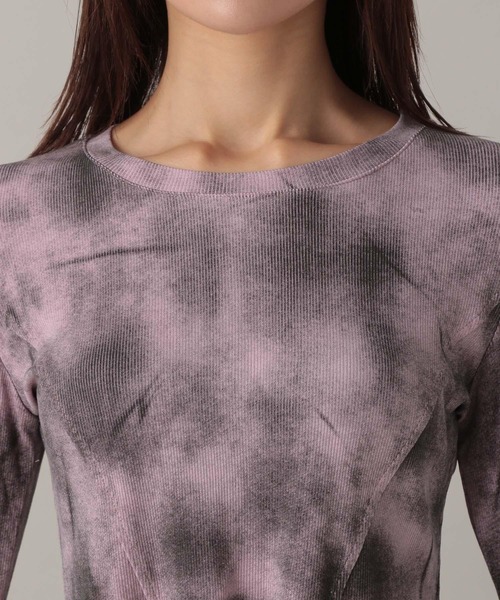 FOREVER 21（フォーエバー トゥエンティーワン）の「【2024FW】モヤ柄コンパクトカットソー（Tシャツ/カットソー・レディース・ナチュラル/ピンク/ブラック・FREE）」の22枚目の写真