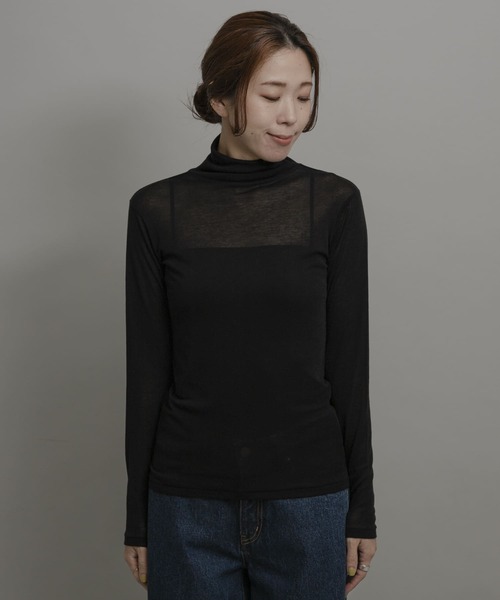 URBAN RESEARCH Sonny Label（アーバンリサーチサニーレーベル）の「ライトシアーハイネックプルオーバー（Tシャツ/カットソー・レディース・オフホワイト/ブラック/ブラウン系その他・FREE）」の20枚目の写真