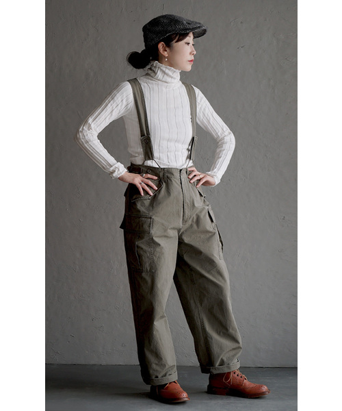 apartment department（アパートメントデパートメント）の「トタンリブ ロングタートルネックプルオーバー（ニット/セーター・レディース・アッシュブラウン/オフホワイト/杢グレー/ブラック/レッド・M）」の21枚目の写真