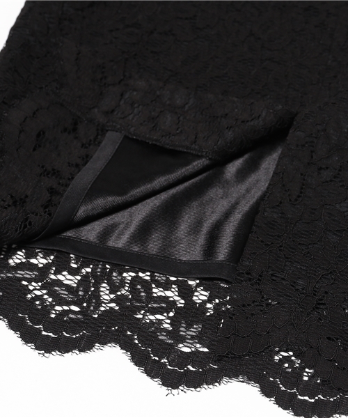 allureville（アルアバイル）の「コードレースタイトスカート（スカート・レディース・ブラック/カーキ/ネイビー/ボルドー/オフホワイト・1/2）」の14枚目の写真