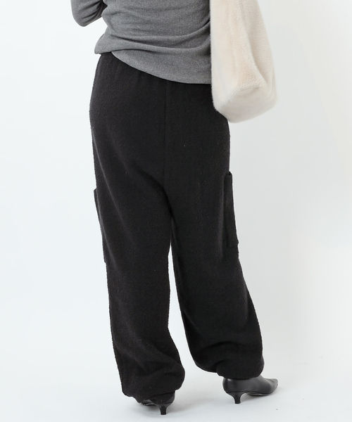 walenode(ウェルノード)の「【walenode / ウェルノード 】ウールブークレ サイドポケットパンツ(その他パンツ・レディース・ブラック・FREE)」の3枚目の写真