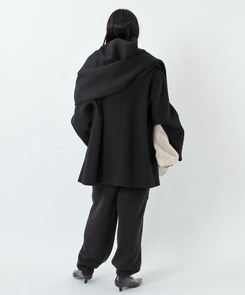 walenode(ウェルノード)の「【walenode / ウェルノード 】ウールブークレ サイドポケットパンツ(その他パンツ・レディース・ブラック・FREE)」の6枚目の写真