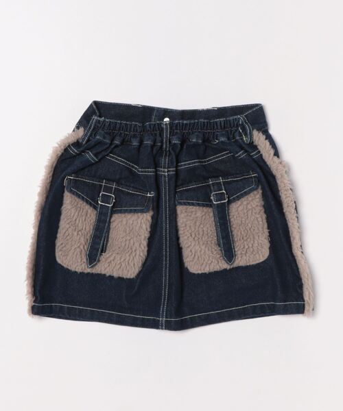 セール】《Y2Kムード》レディース ボア付き デニム ミニスカート 秋冬