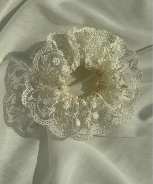 kutir（クティール）の「kutirlune／レースシュシュ（シュシュ・レディース・ホワイト系その他2/ライトホワイト/ホワイト/ホワイト系その他・FREE）」の9枚目の写真