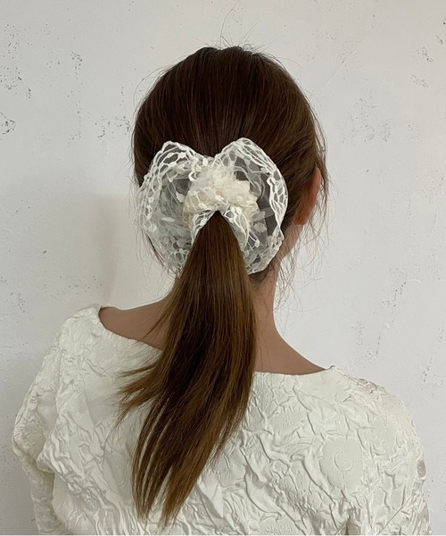 kutir（クティール）の「kutirlune／レースシュシュ（シュシュ・レディース・ホワイト系その他2/ライトホワイト/ホワイト/ホワイト系その他・FREE）」の21枚目の写真