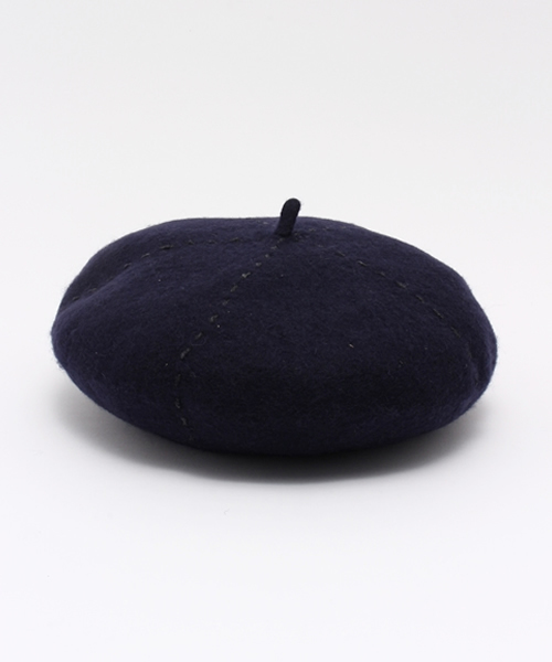 salut!（サリュ!）の「ｽﾃｯﾁﾍﾞﾚｰ帽（ハンチング/ベレー帽・レディース・キャメル/グレー/ネイビー・FREE）」の3枚目の写真