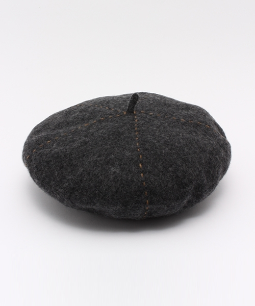 salut!（サリュ!）の「ｽﾃｯﾁﾍﾞﾚｰ帽（ハンチング/ベレー帽・レディース・キャメル/グレー/ネイビー・FREE）」の2枚目の写真