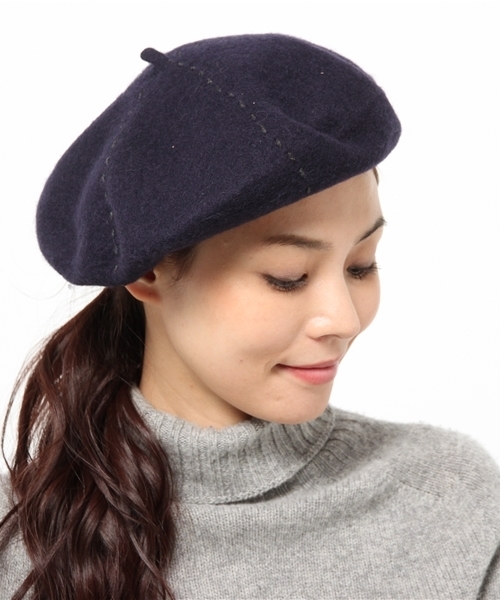 salut!（サリュ!）の「ｽﾃｯﾁﾍﾞﾚｰ帽（ハンチング/ベレー帽・レディース・キャメル/グレー/ネイビー・FREE）」の8枚目の写真