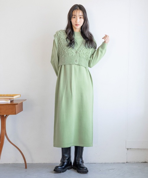 セール】フリンジベスト2Pワンピース 247487（ワンピース）｜LOWRYS