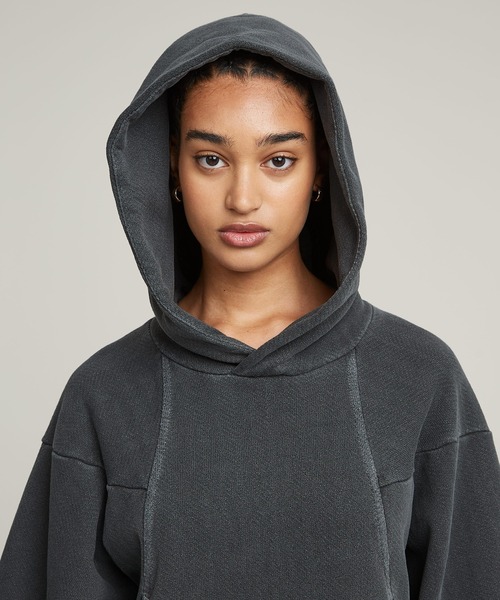 G-STAR（ジースター）の「Overdyed Hooded Sweater Dress/オーバーダイルーズオーバーサイズスウェットワンピース（ワンピース・レディース・ダークブラック・SMALL/MEDIUM/X-SMALL）」の5枚目の写真