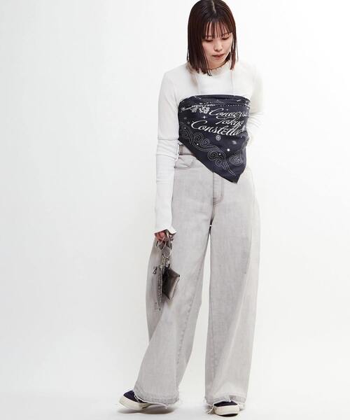 CONVERSE TOKYO（コンバーストウキョウ）の「CONSTELLATION SILK SCARF（バンダナ/スカーフ・レディース・ブラック・FREE）」の7枚目の写真