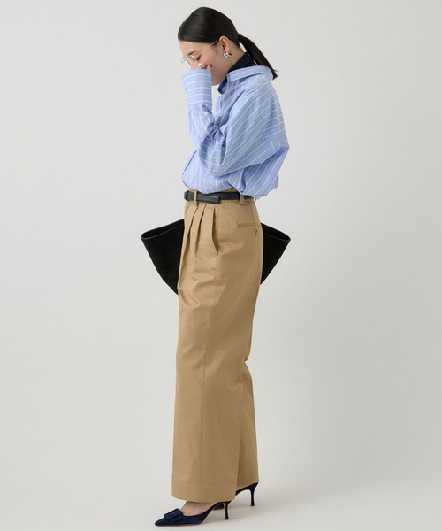 【美品】カオスchaos チーノパンツ　36 Chaos(カオス)｜2タックチーノパンツ/ベージュ の通販｜ELLESHOP
