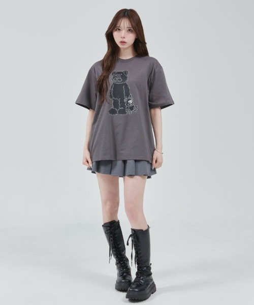 ★OY★DOLLY WITH ODOLLY TEE - DARK GREY★正規品/韓国直送料込 OY/オーワイ』 DOLLY WITH ODOLLY TEE/ドリーウィズオードリー