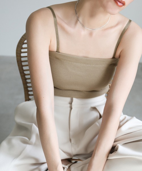 select MOCA（セレクトモカ）の「2WAYカップ付きチューブトップ【ストラップ取り外し可】（チューブトップ・レディース・アイボリー/グレイッシュベージュ/ブラック・FREE）」の8枚目の写真