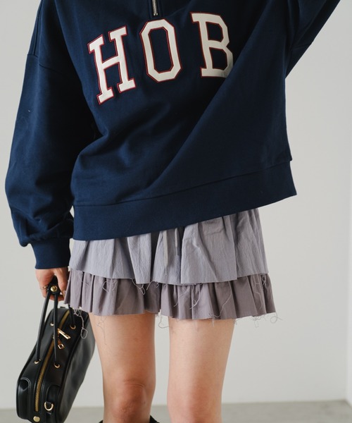 RAY CASSIN（レイカズン）の「カットオフティアードミニスカパン（スカート・レディース・グレー/アイボリー/ブラック系その他2/ホワイト・FREE）」の15枚目の写真