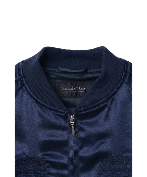 TORNADO MART（トルネードマート）の「TORNADO MART∴ブラックサーフスカジャン（スカジャン・メンズ・ネイビー/ブラック・XXL/L/M/LL）」の5枚目の写真