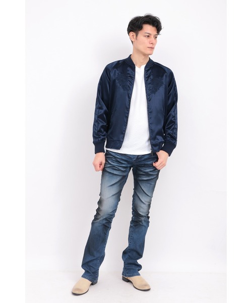 TORNADO MART（トルネードマート）の「TORNADO MART∴ブラックサーフスカジャン（スカジャン・メンズ・ネイビー/ブラック・XXL/L/M/LL）」の18枚目の写真