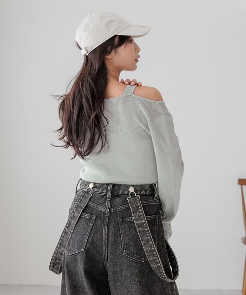 LOWRYS FARM（ローリーズファーム）の「レイヤードフウニットプルオーバー 288088（ニット/セーター・レディース・アイボリー/グレー/グリーン・FREE）」の12枚目の写真