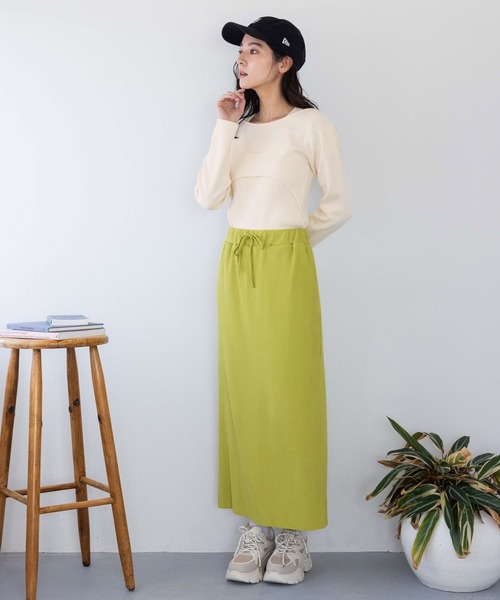 LOWRYS FARM（ローリーズファーム）の「レイヤードフウニットプルオーバー 288088（ニット/セーター・レディース・アイボリー/グレー/グリーン・FREE）」の14枚目の写真